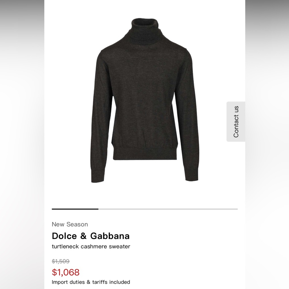 Dolce & Gabbana Charcoal Turtleneck Sweater